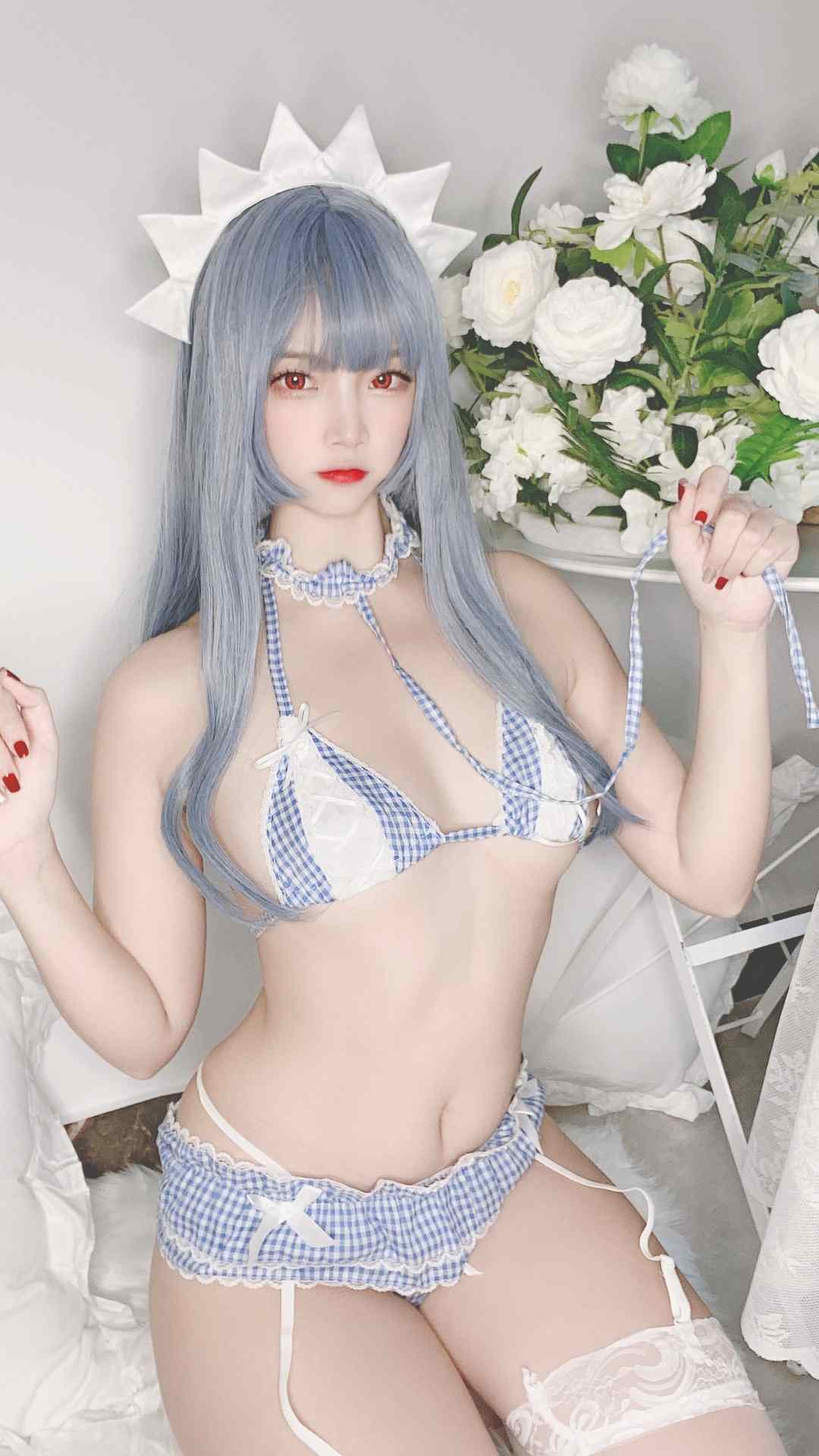 NO.089二佐Nisa私房自拍蓝格比基尼女仆【40P】-可宝主